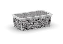 Plastic storage containers provide a versatile way to keep your home organised. Variante Geometric Plastic Containers With Lids Decorative Boxes Plastic Containers