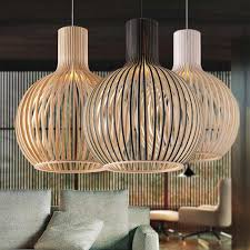 Modern Designer Wooden Pendant Lights Bird Cage Wood Lamp Home Furnishing Decorative Pendant Lamp For Dining Room Bar Lighting Pendant Lights Aliexpress