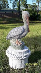Hand Made Concrete Pelican Statue For