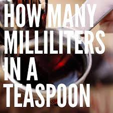 how many milliliters in a teaspoon
