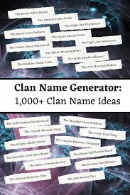clan name generator imagine forest