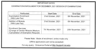 december 2021 cs exam enrollment