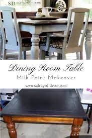 Farmhouse Dining Table Makeover Using
