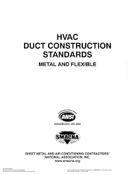 Smacna Duct Construction Standards