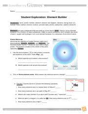 The gizmo element builder answer key that we provide for you will be ultimate. Element Builder Gizmo Chemh Doc Name Date Student Exploration Element Builder Vocabulary Atom Atomic Number Electron Electron Dot Diagram Element Course Hero