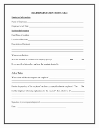Disciplinary Template Form Employee Write Up Notice Format