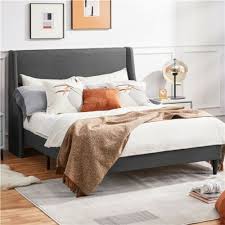 Platform Bed Frame With Fabric