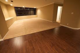 Hardwood And Carpet Combo Basement