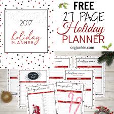 2017 Free Holiday Planner 27 Printables For An Organized
