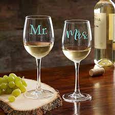 Engagement Personalized White Wine Glass