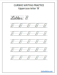 Uppercase Cursive Handwriting Worksheet Free