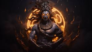 image of shiva in the form of a swirl