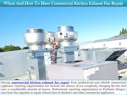 commercial kitchen exhaust fan repair