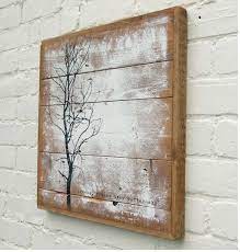 Art On Recycled Boards Pallet Wall
