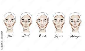 stockvector contouring makeup for