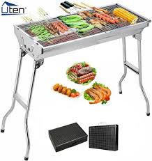 folding bbq charcoal barbecue grill