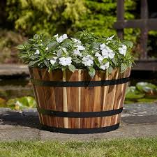 Applewood Barrel Planter Medium