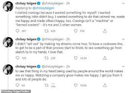After being called filthy mouthed, chrissy teigen's response to president trump has gone viral. Chrissy Teigen Finds Alison Roman S Remarks A Huge Bummer After Being Slammed By The Food Critic Daily Mail Online
