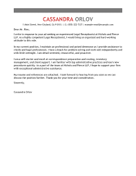 Best Legal Receptionist Cover Letter Examples Livecareer