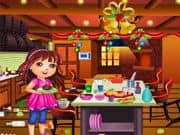 Lo sentimos, este juego ya no existe: Juego De Dora Limpieza De La Cocina Para Navidad Para Jugar Online Gratis