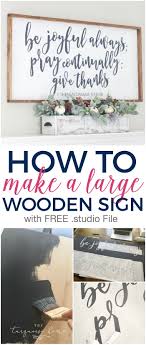 how to make a large wooden sign the