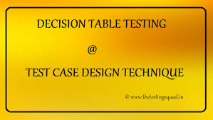 decision table testing test case