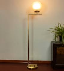 white glass shade floor lamp with