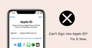 can t sign into apple id possible