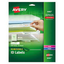 Ave 6467 Avery Removable Multi Use Labels Inkjet Laser