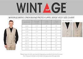 Wintage Mens Linen Blend Notch Lapel Beige Vest Two Colors