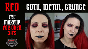 red goth metal grunge eye makeup for