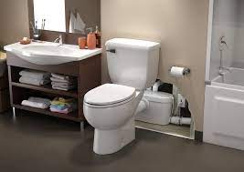 The best way to install a basement bathroom shower without damaging your floors is to look into an upflush toilet system. Saniflo Saniaccess 3 Saniflo Depot Upflush Toilets