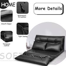 foldable pu leather leisure floor sofa