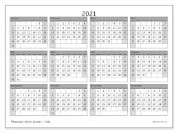 En årskalender i excel som visar året 2020. Kalender 35sl 2021 For Att Skriva Ut Michel Zbinden Sv