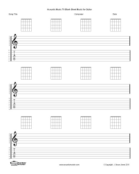 Guitar Blank Printable Sheet Music Staff And Tab Lines Chord Boxes