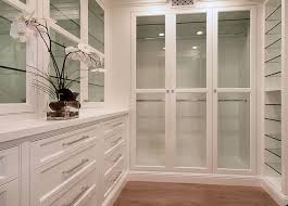 Glass Front Cabinets Transitional