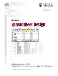 Basics Of Spreadsheet Design Manualzz Com