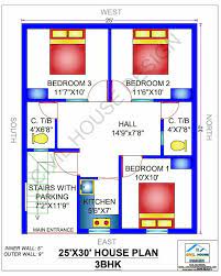 25x30 South Face House Plan With Vastu