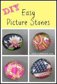 easy glass picture stone magnets