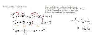solve a multiple step linear equation