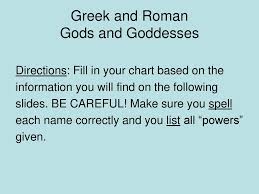 Greek And Roman Gods And Goddesses Ppt Download