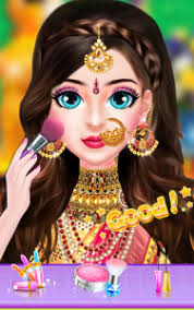 بازی indian bride makeup dress game