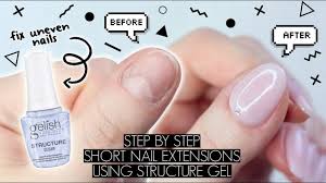 diy short gel nail extensions at home