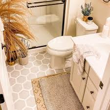 35 hexagon tile bathroom ideas to