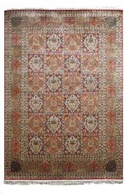 hamadan design pure silk rug from