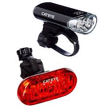 Cateye Hl El135 Headlight And Omni 3 Rear Bike Light