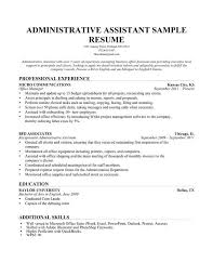 Resume Examples Administrative Assistant Sample Within Summary For     clinicalneuropsychology us