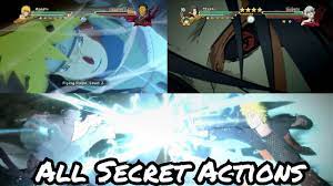 All Secret Actions In Naruto Storm Series (Updated) - YouTube