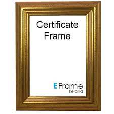 certificate frame a4 gold eframe ireland
