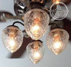Ceiling Fan Light Kit Of Acorn Antique Glass Lighting Chandelier Lamp Flush Mount Fixture Farmhouse Track Fan Glass Kitchen Lamp Goods